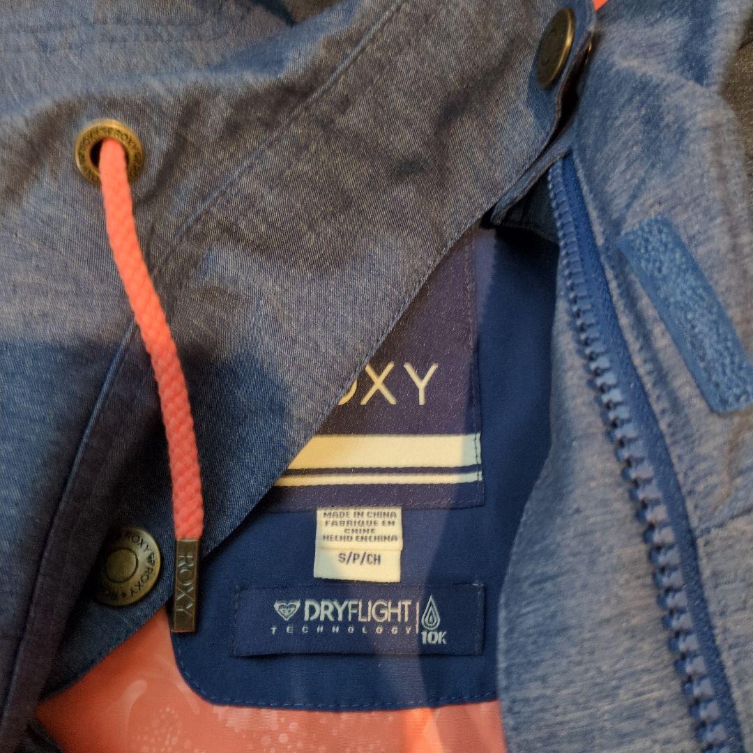 【美品】ROXY　スノボウェア　上下セット　総柄　デニム風　イエロー　Ｓ