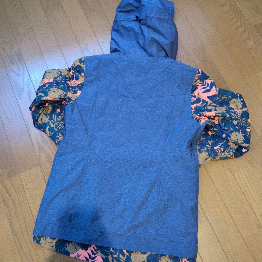 【美品】ROXY　スノボウェア　上下セット　総柄　デニム風　イエロー　Ｓ