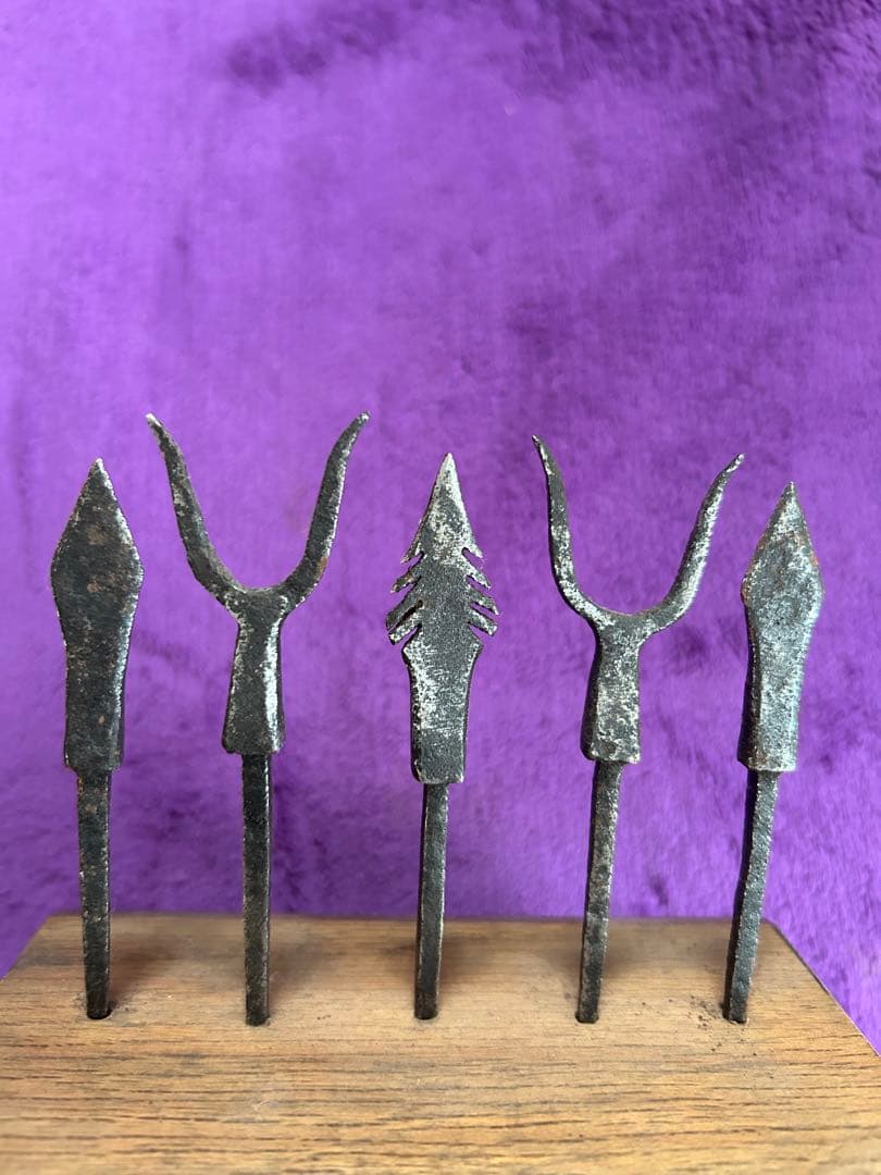 鉄製武具 矢尻 オブジェ 5点セット インテリア