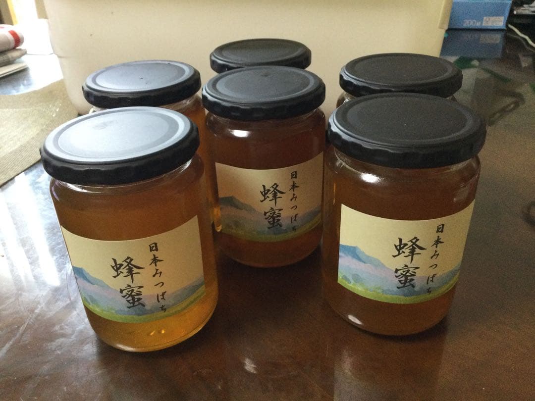 日本ミツバチ純粋垂蜜　440g6個
