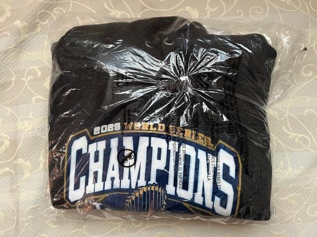 大谷翔平17WS2025チャンピオントロフィーBLACKフーディーL/US限定品
