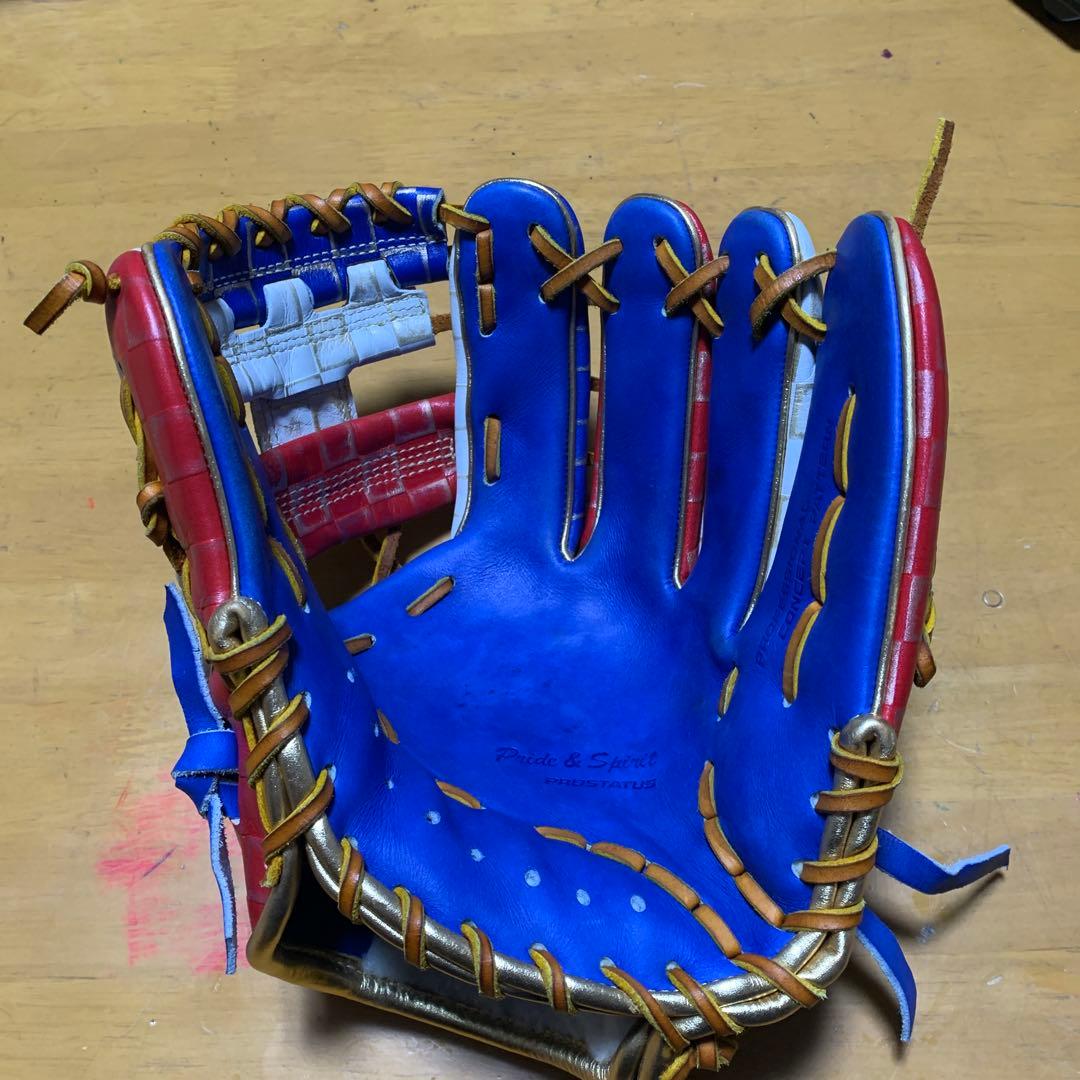 ZETT PROSTATUS 軟式グローブ 赤青白