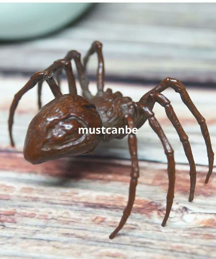 銅 細工 茶道具 香道具 蓋置 盆景観 置物 クモ 銅製