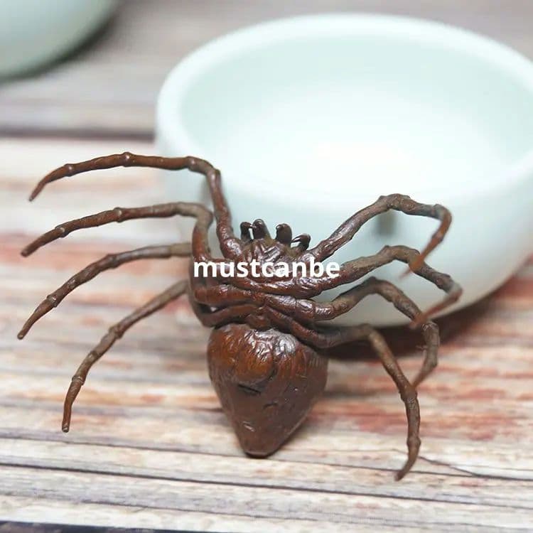 銅 細工 茶道具 香道具 蓋置 盆景観 置物 クモ 銅製