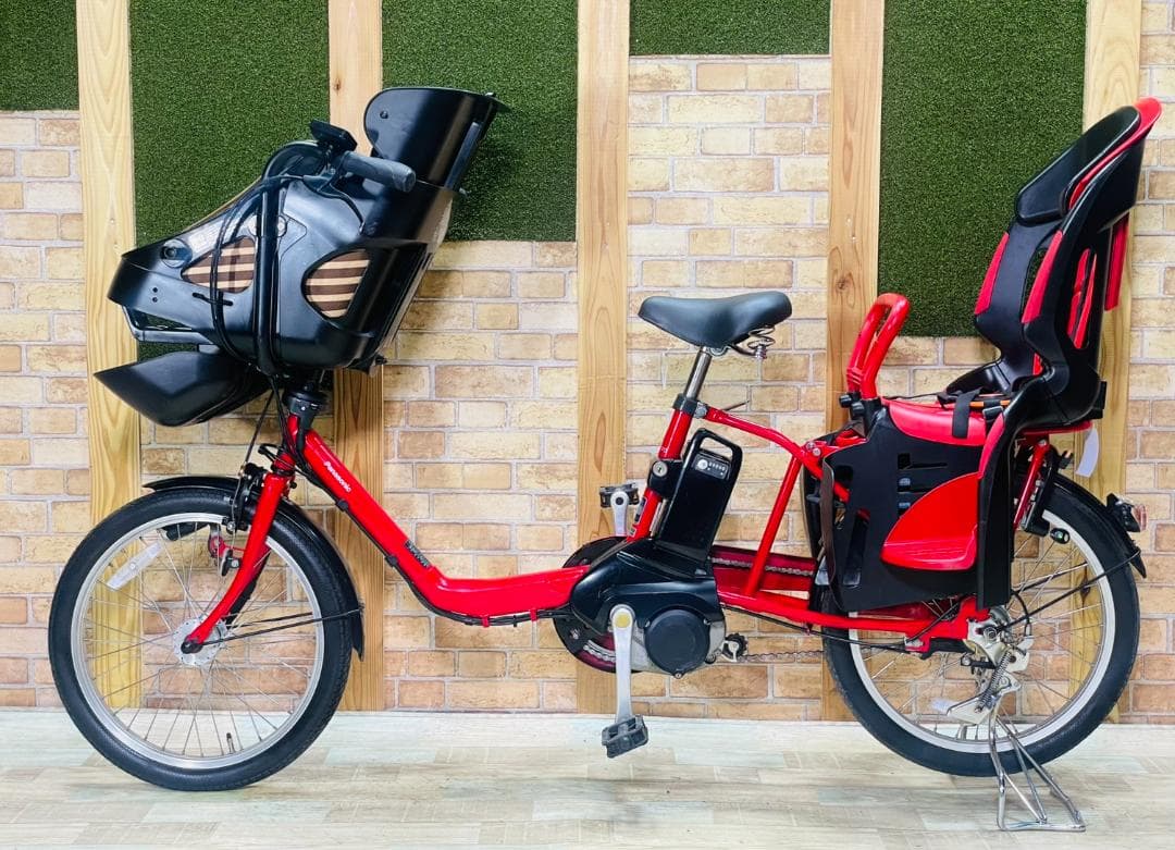 特価 レッド系 パナソニック 子供乗せ電動アシスト自転車 H3342