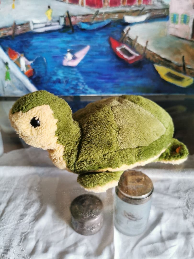 アンティーク Steiff ミドリガメ 緑亀 トータス陸亀 タートル ぬいぐるみ