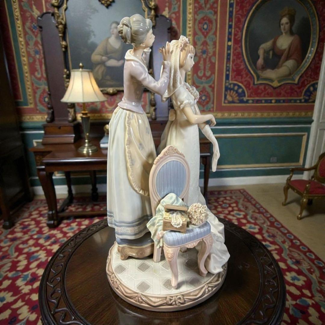 【美品】 リヤドロ 置物 人形 マイウェディングデイ 大型 アンティーク 陶器