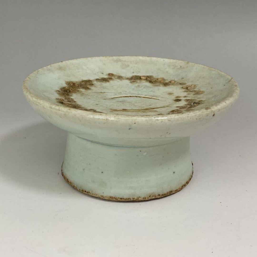 朝鮮 李朝 白磁台皿 祭祀 供物 陶磁器 仏像 台座 仏教美術 骨董 古美術