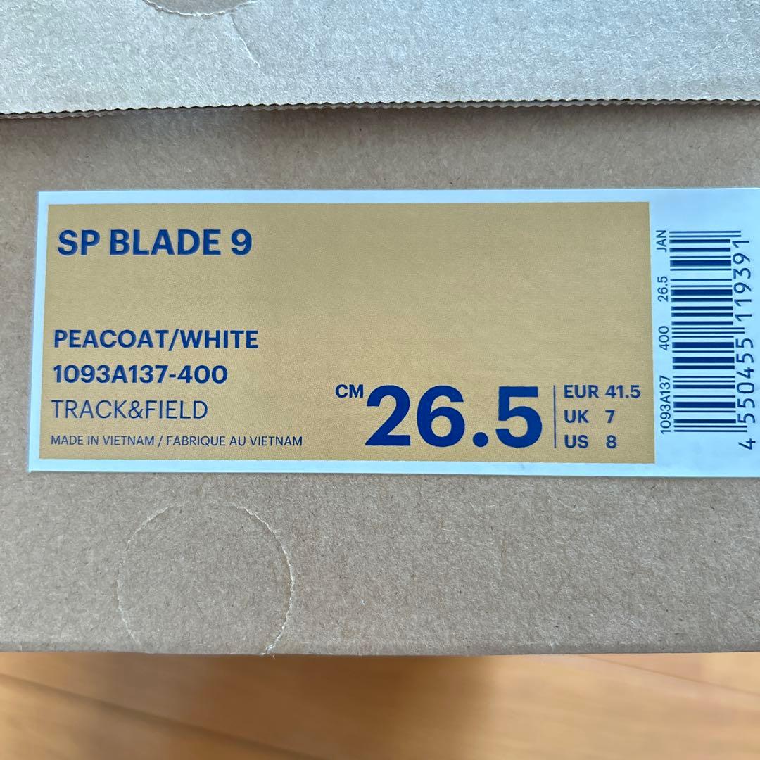 新品アシックス陸上スパイク26.5cmSPBLADE9saicsネイビー短距離