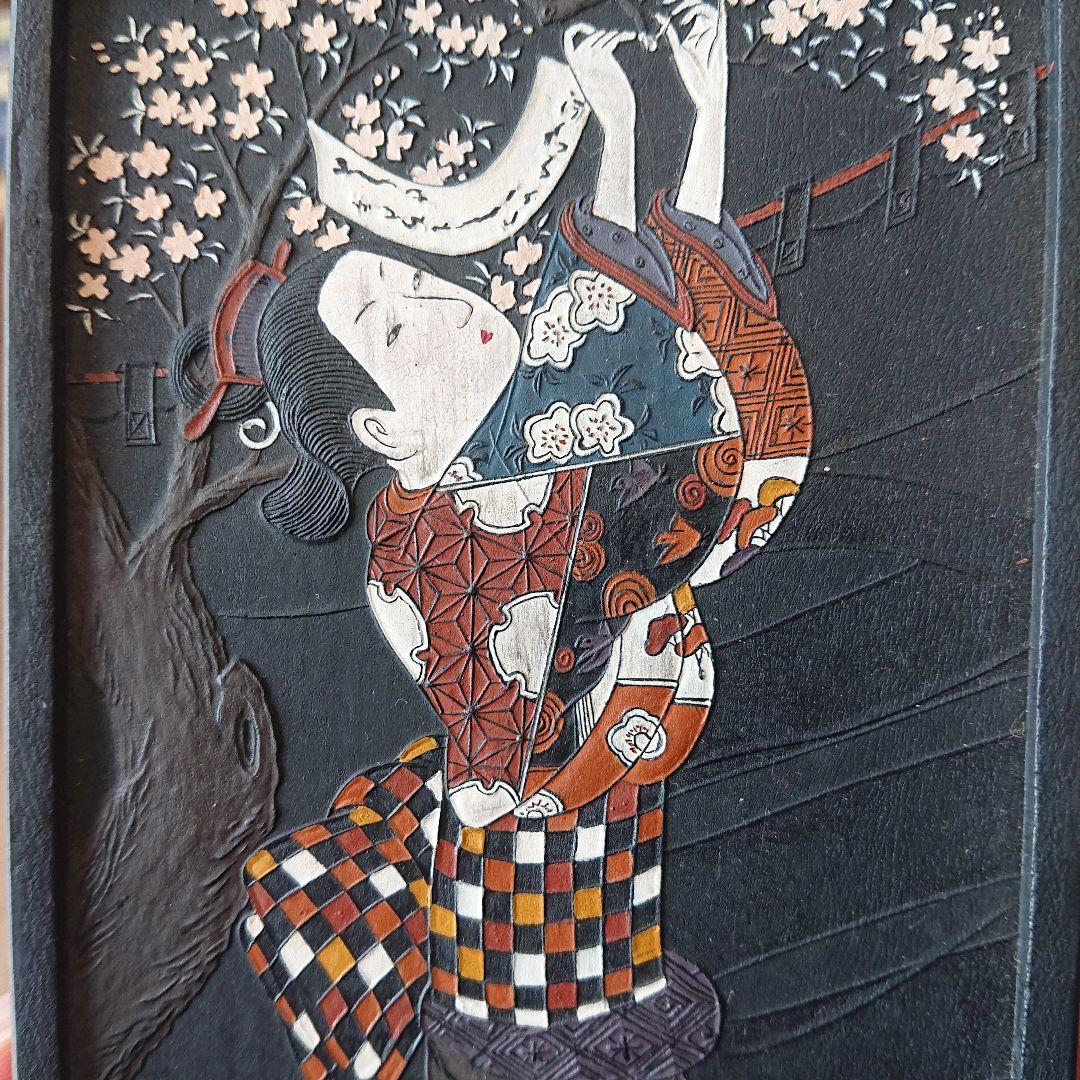 呉竹精昇堂製 墨 『花下美人』