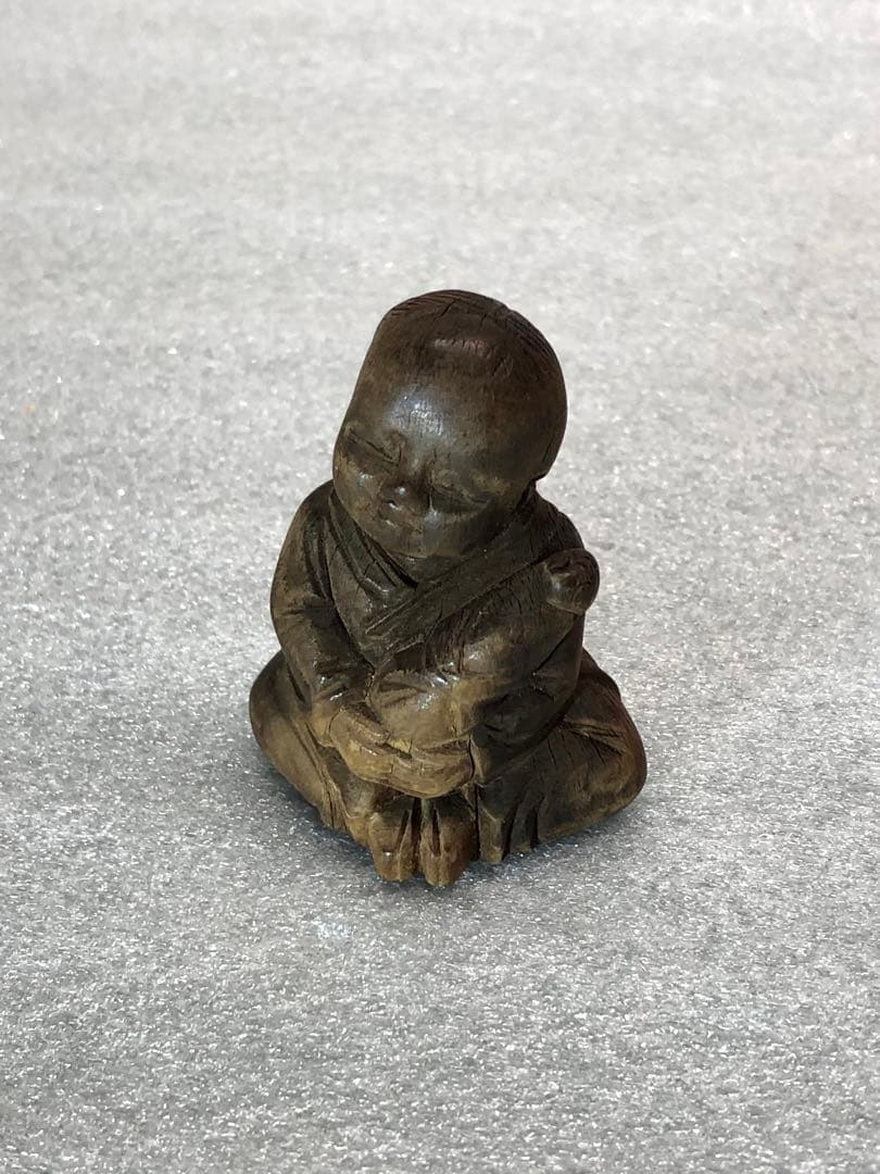 根付　時代提物　木彫り