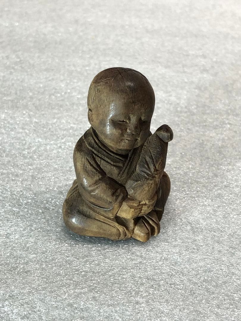 根付　時代提物　木彫り