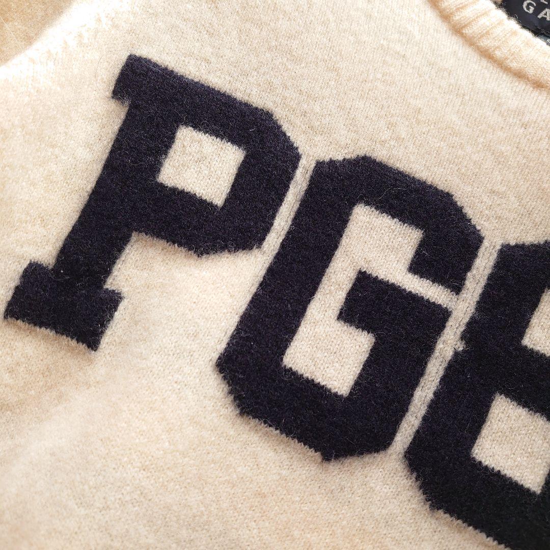 パーリーゲイツ カシミヤ 長袖セーター ニット ビッグロゴ ボーダー S相当