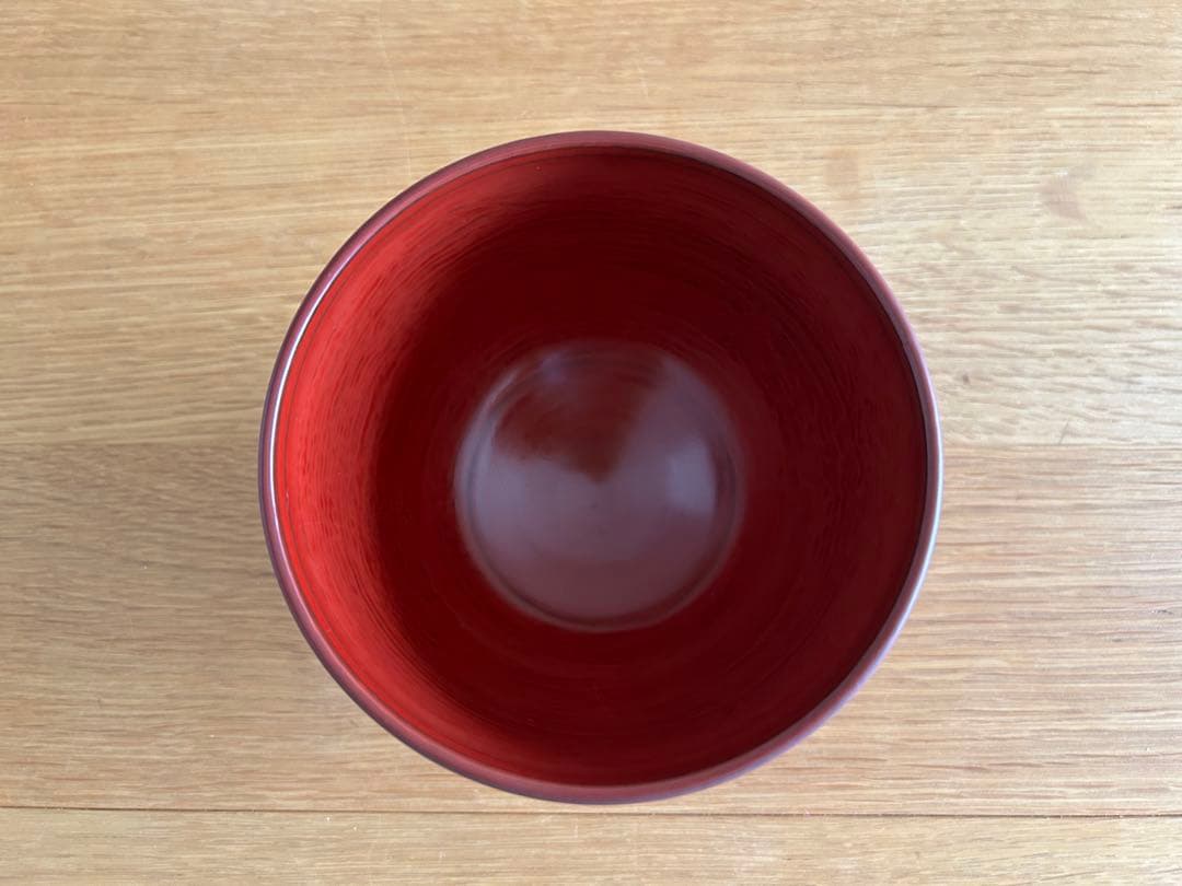 瀬戸　國勝　時代椀小六型　朱　美品