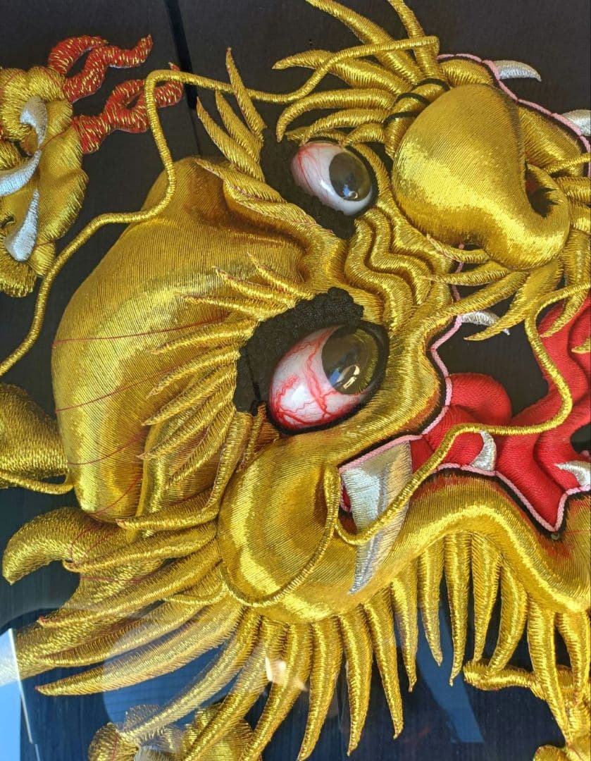 布団締め　金糸　刺繍　龍　布団太鼓　太鼓台　だんじり　山車　和柄　スカジャン