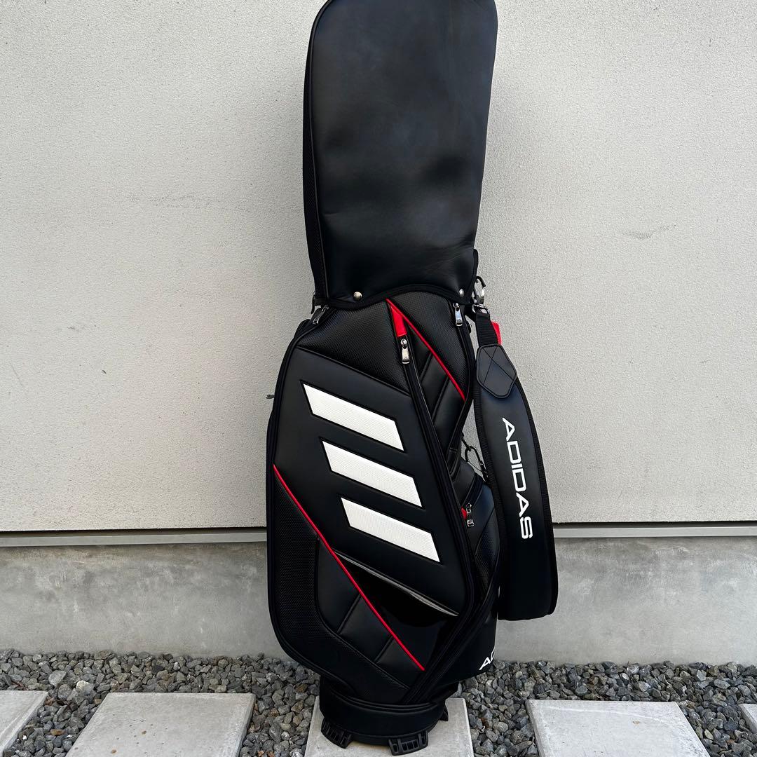 美品 アディダス ゴルフ adidas golf キャディバッグ 9.5型 黒