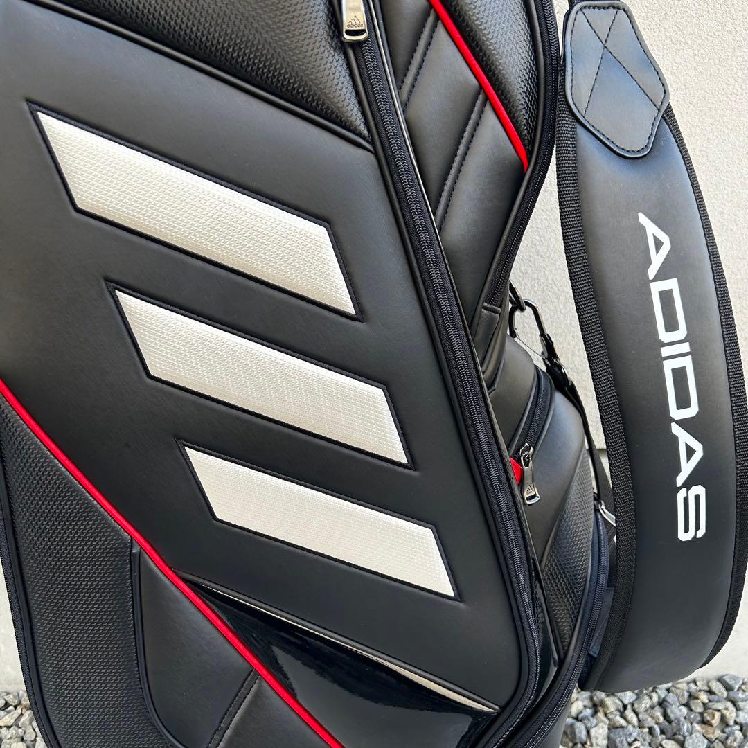 美品 アディダス ゴルフ adidas golf キャディバッグ 9.5型 黒