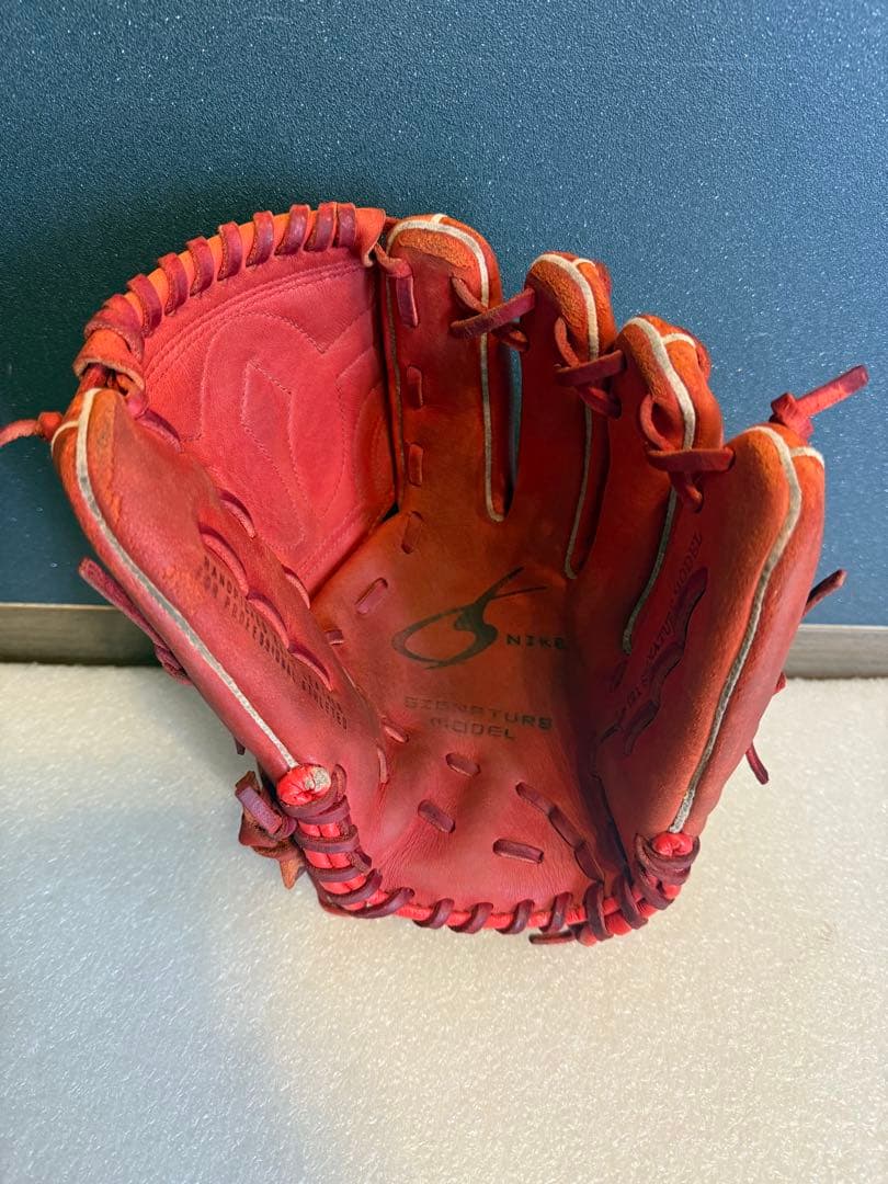 ★廃盤★希少★ NIKE ナイキ 軟式 少年用 グラブ 指カバー 岩隈モデル