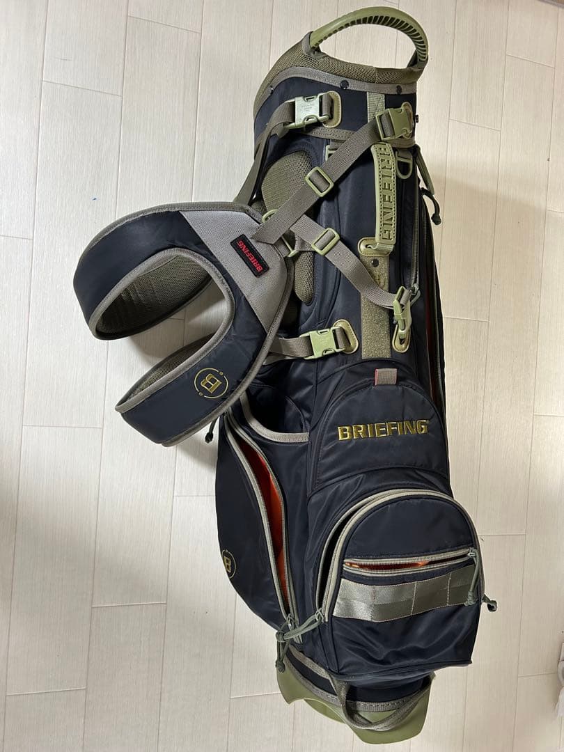 BRIEFING キャディバッグ ブラック/オリーブ　 ネームプレート未使用