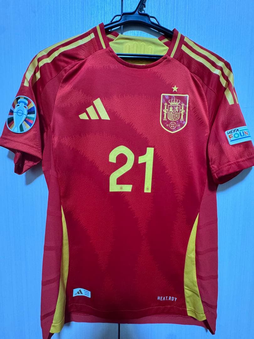 【正規品】スペイン代表　ユニフォーム　21番　オヤルサバル　オーセンティック