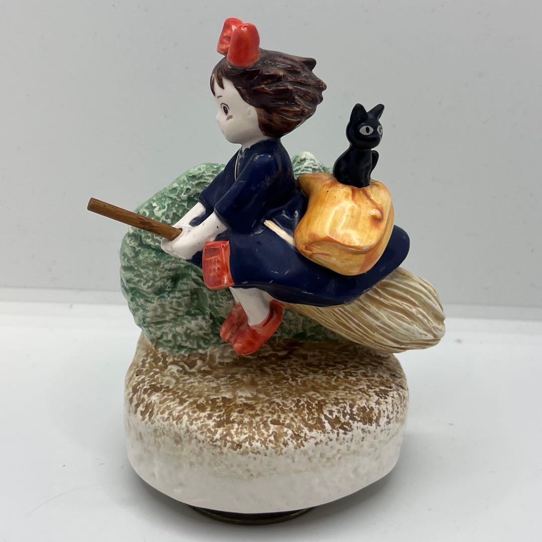 【レア】魔女の宅急便 オルゴール 置物 キキ　ジジ ルージュの伝言 ジブリ　陶器