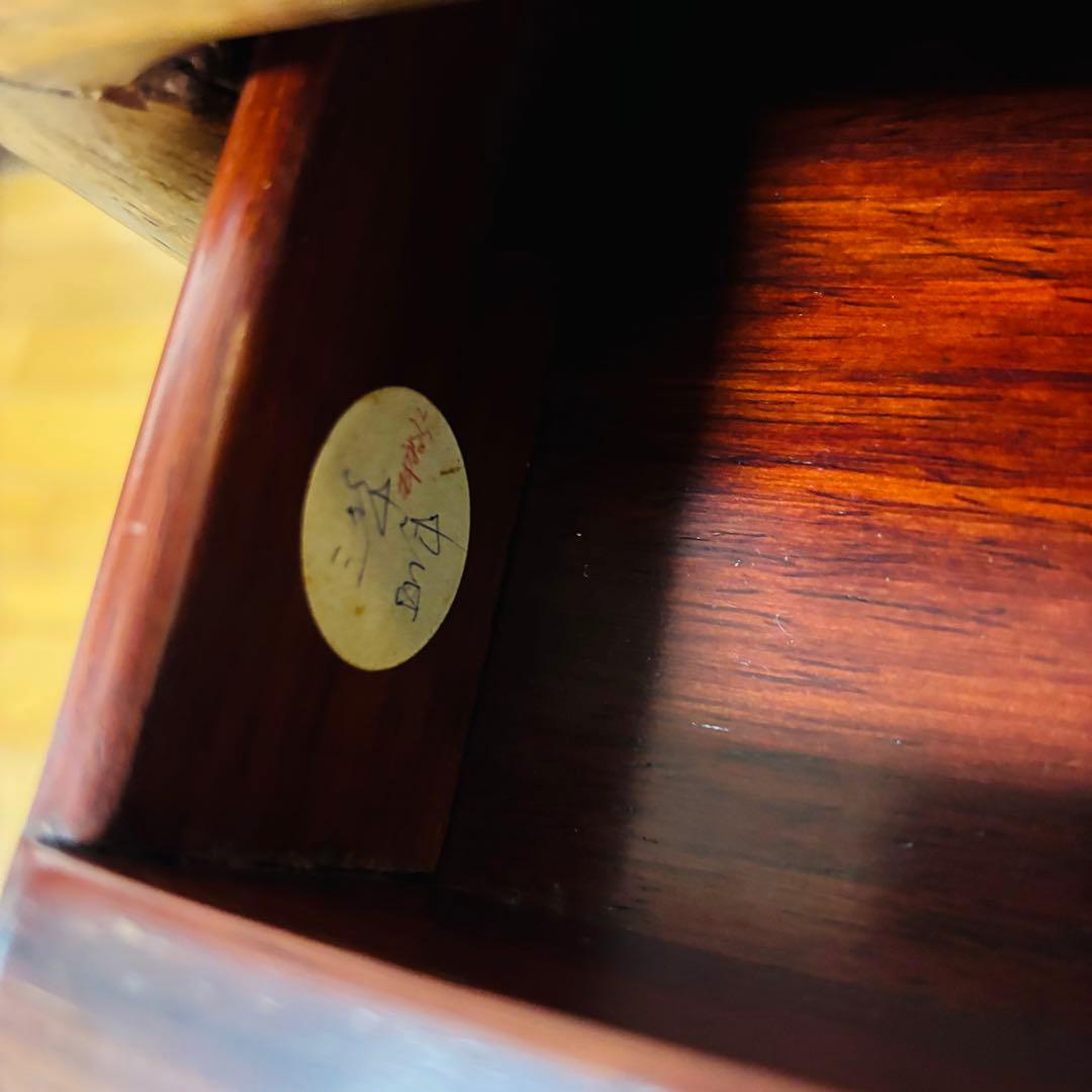 中国骨董 唐木 花梨 無垢材 螺鈿細工 小引き出し 8杯 8段箪笥 箪笥 タンス