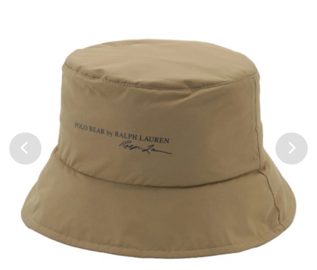 新品◎ポケッタブル レインハット”POLO BEAR”ベージュ