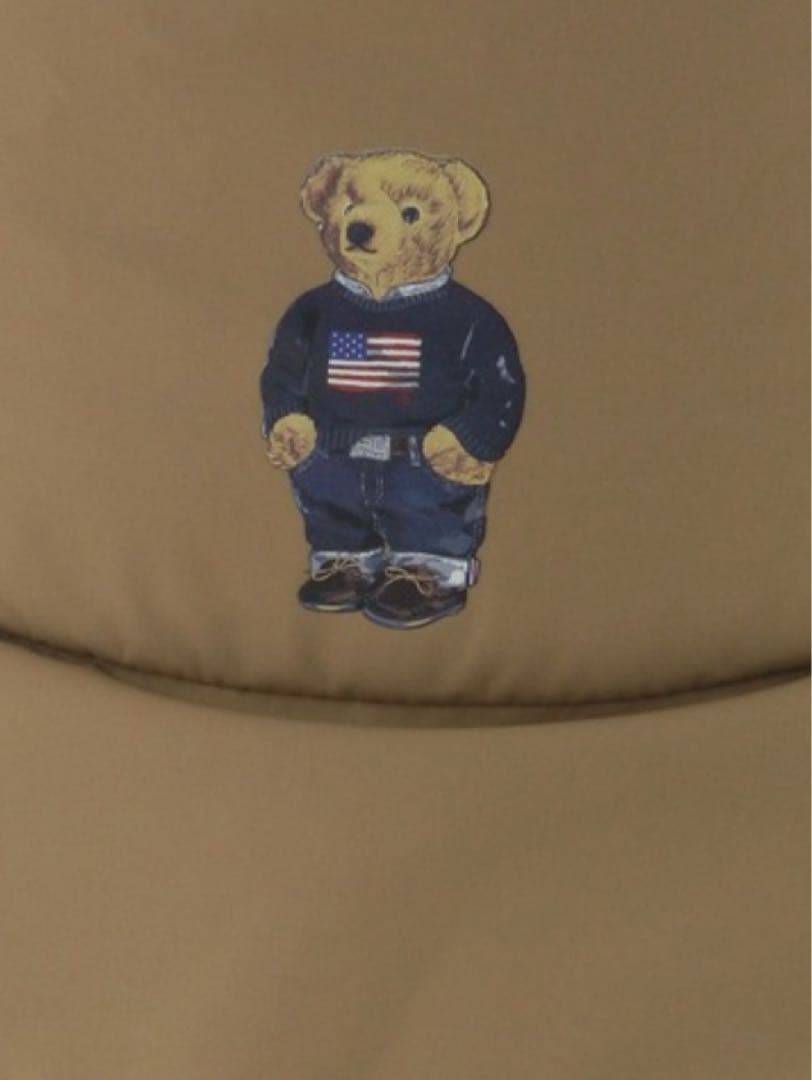 新品◎ポケッタブル レインハット”POLO BEAR”ベージュ