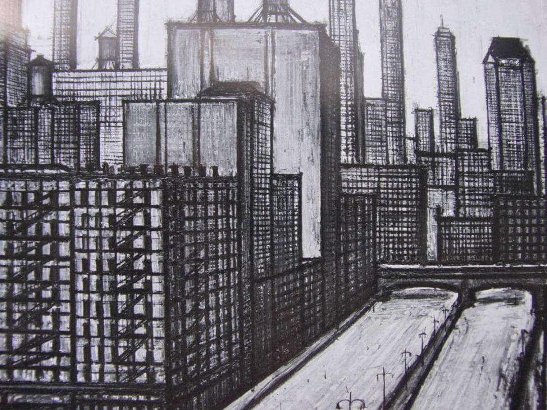 ベルナール・ビュッフェ「NEW YORK-Ancesboro bridge」