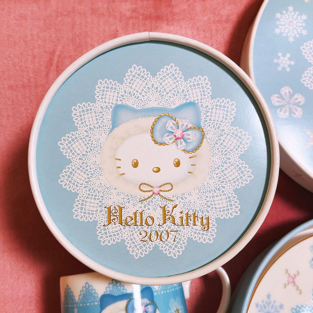 希少レア　ハローキティ　2007 記念プレート　マグカップ　スタンド付　サンリオ