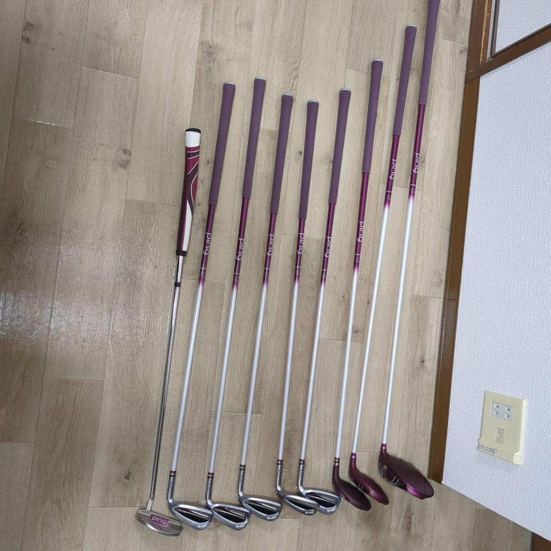本格 レディース PING GLe2 ゴルフクラブ 9本セット キャディバッグ付