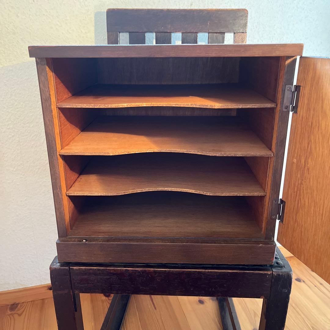 昭和レトロ アンティーク ヴィンテージ 木製レコードケース 書類ケース