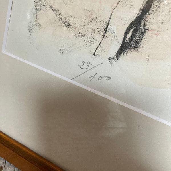 田村孝之介 画伯作*人形*25/100部 限定 リトグラフ *額装 石版画