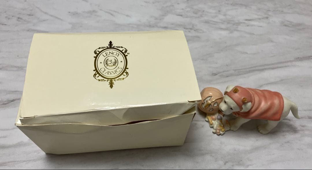 LENOX　レノックス　陶製置物　犬と南瓜　スイートリトルデビル　箱