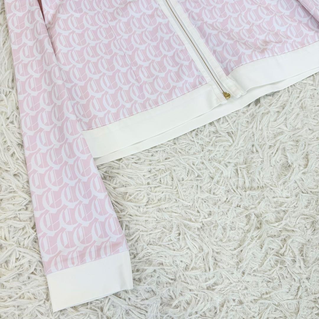 未使用級 近年 セルフォード ゴルフ モノグラムPTカットカーディガン CG