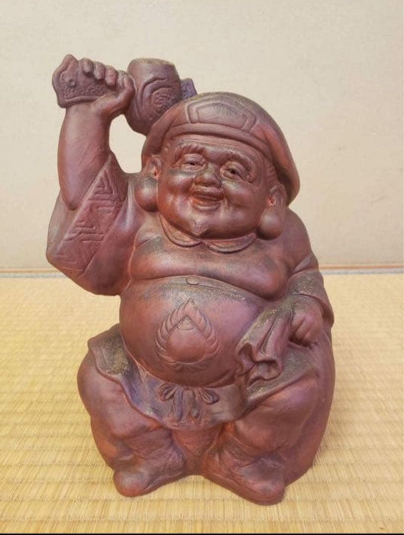 福の神像 陶器製 置物 大黒様　恵比寿様　高さ約25㎝　113