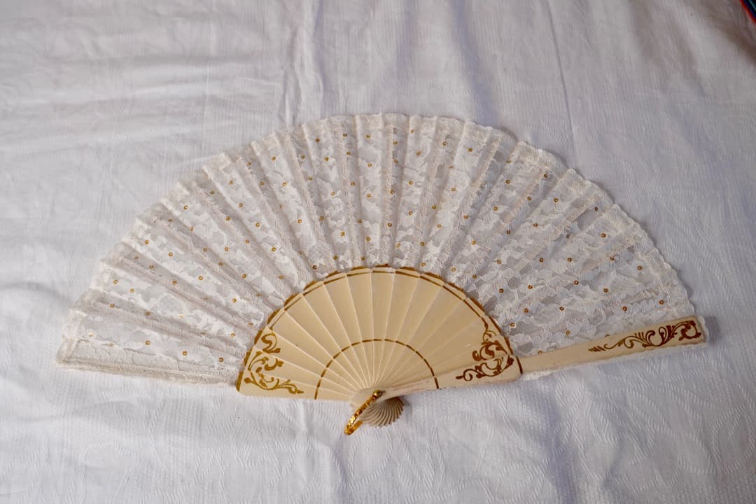 フランス アンティーク エヴァンタイユ レース扇子