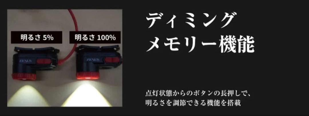 ZEXUS USB充電式ヘッドランプ
