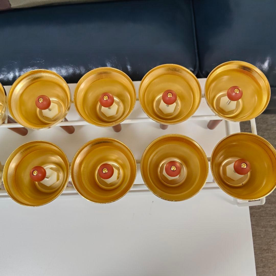 ウチダ ミュージックベル 27音 ゴールド ハンドベル ケース付