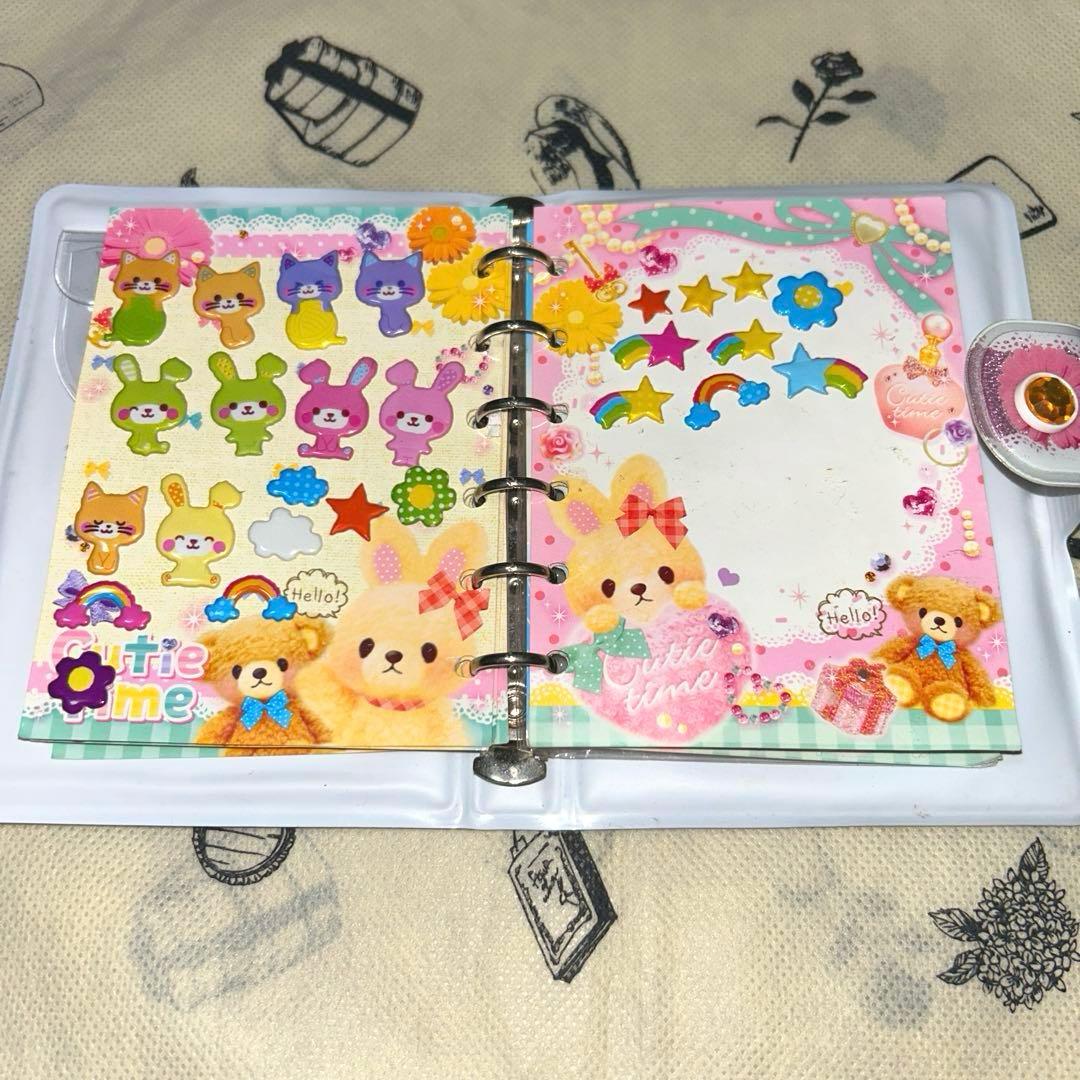 シール帳　当時物　平成　シールバインダー　cutie time シール付き
