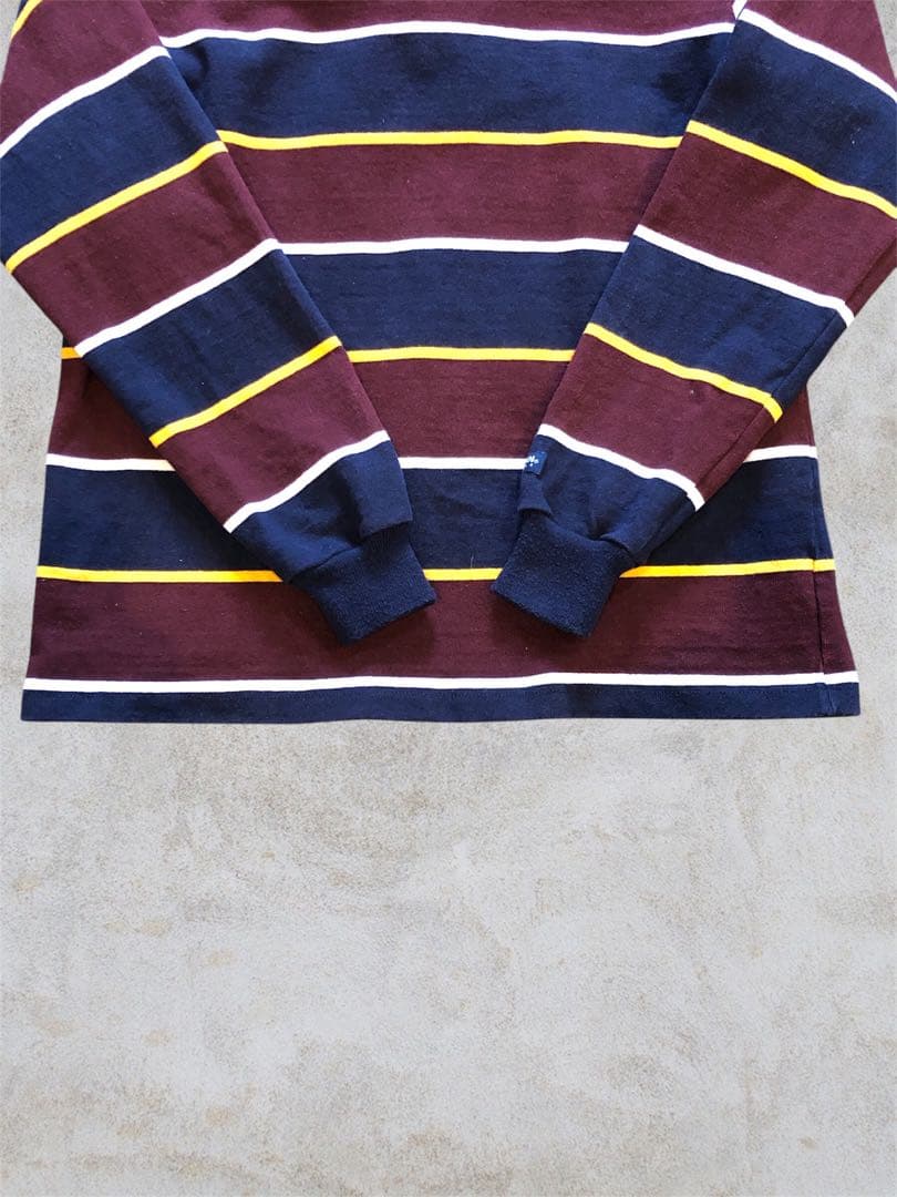 【ほぼ新品】　バーバリアン　ラガーシャツ　カナダ製　ストライプ　ボーダー