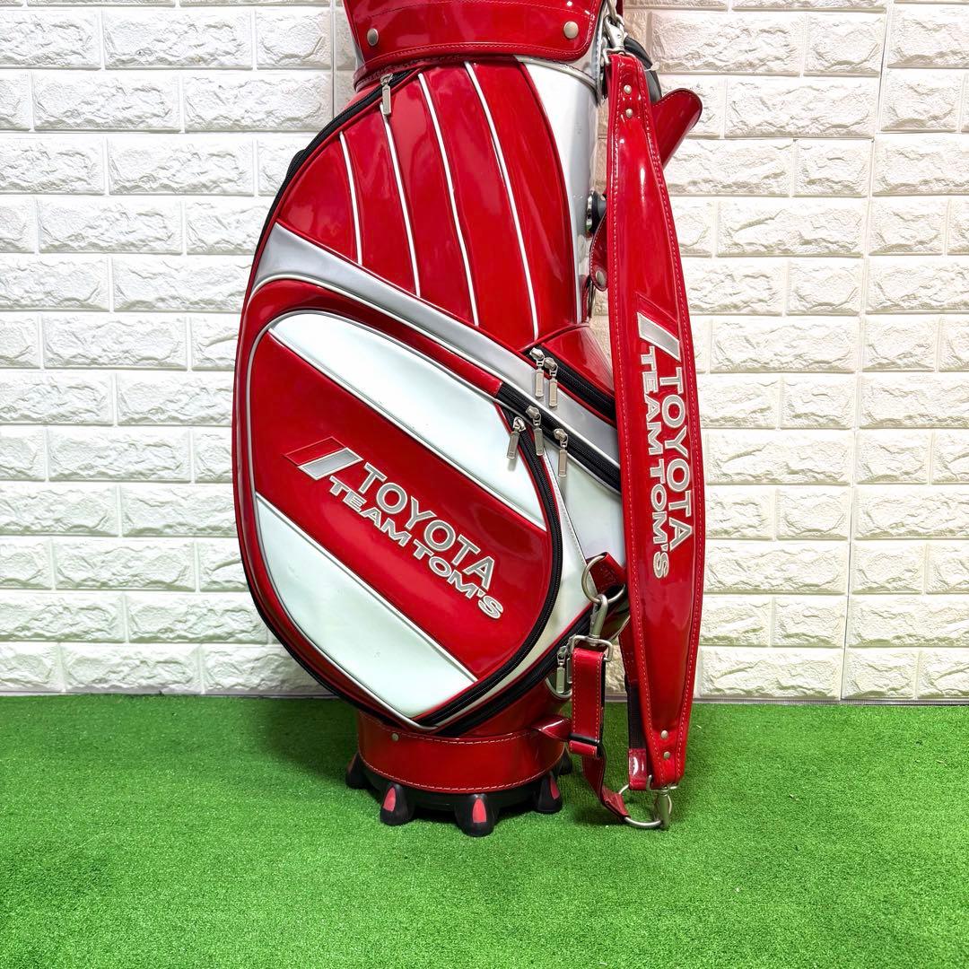 激レア　TOYOTA TOM’S エナメル　キャディーバッグ　中古美品　収納多数