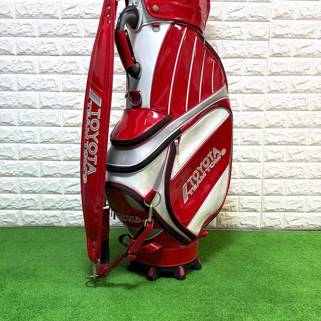 激レア　TOYOTA TOM’S エナメル　キャディーバッグ　中古美品　収納多数