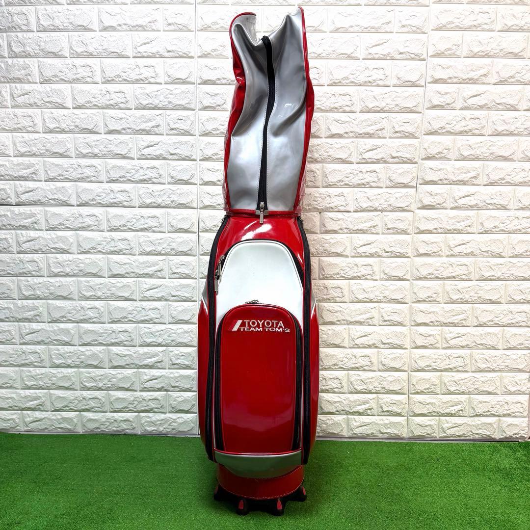 激レア　TOYOTA TOM’S エナメル　キャディーバッグ　中古美品　収納多数