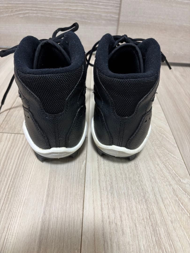 美品 NIKE レザー スパイク シューズ ブラック 30cm