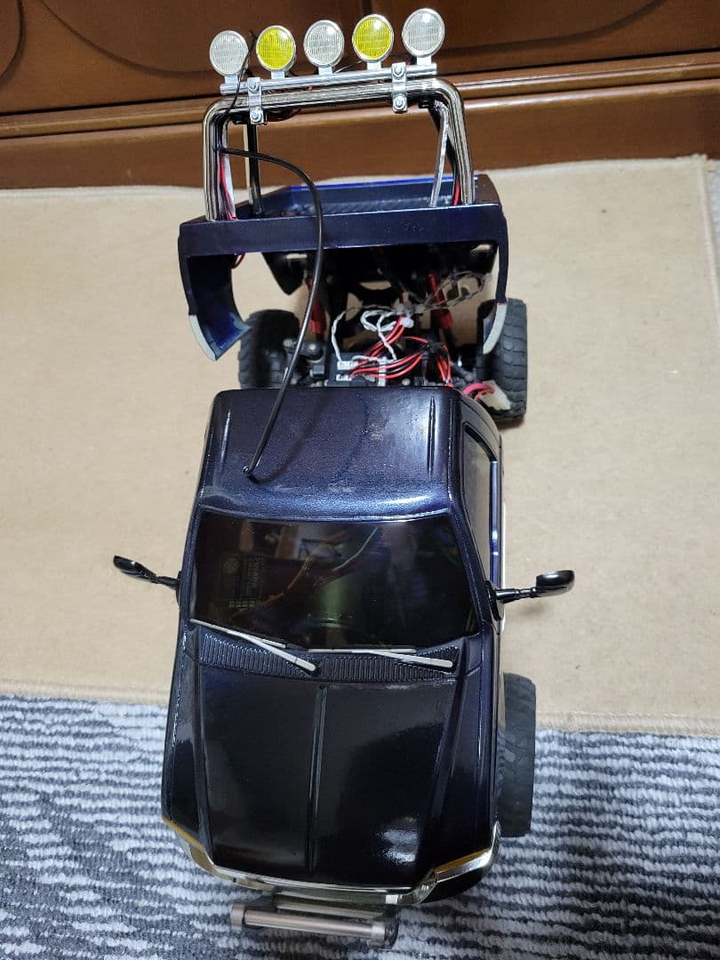 タミヤRC フォードF350 ハイリフト電動RCカープロポ、ライトユニット付き