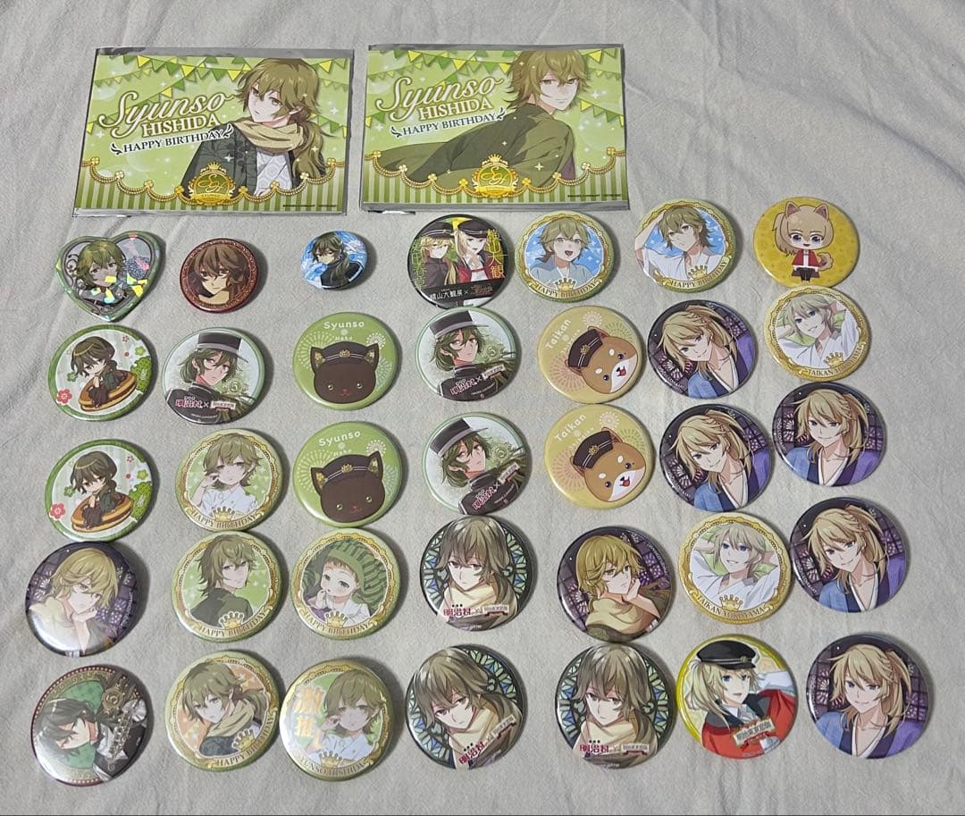 レア　めいこい　明治東亰恋伽　明治村　横山大観　菱田春草　缶バッジ　セット