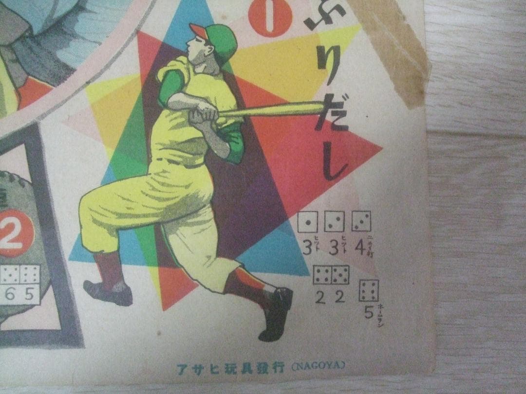 昭和レトロ★野球選手双六★別當・西澤・藤村・千葉・スタルヒン・他