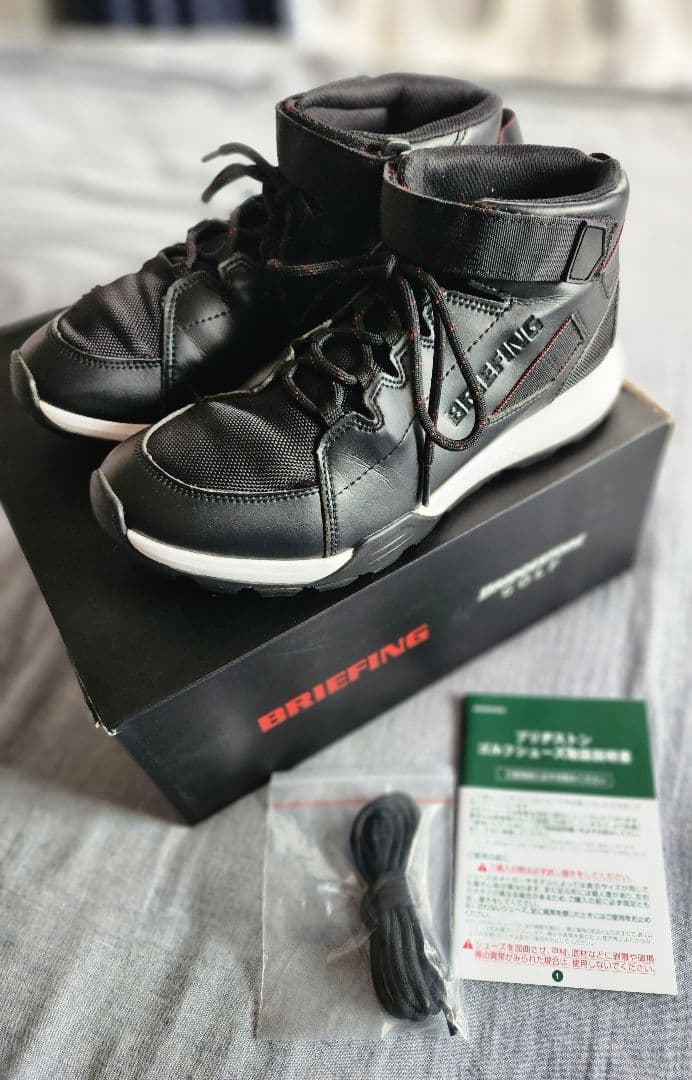 希少☆ブリーフィング×BSコラボ　ゴルフシューズ　2６cm　ハイカット　黒