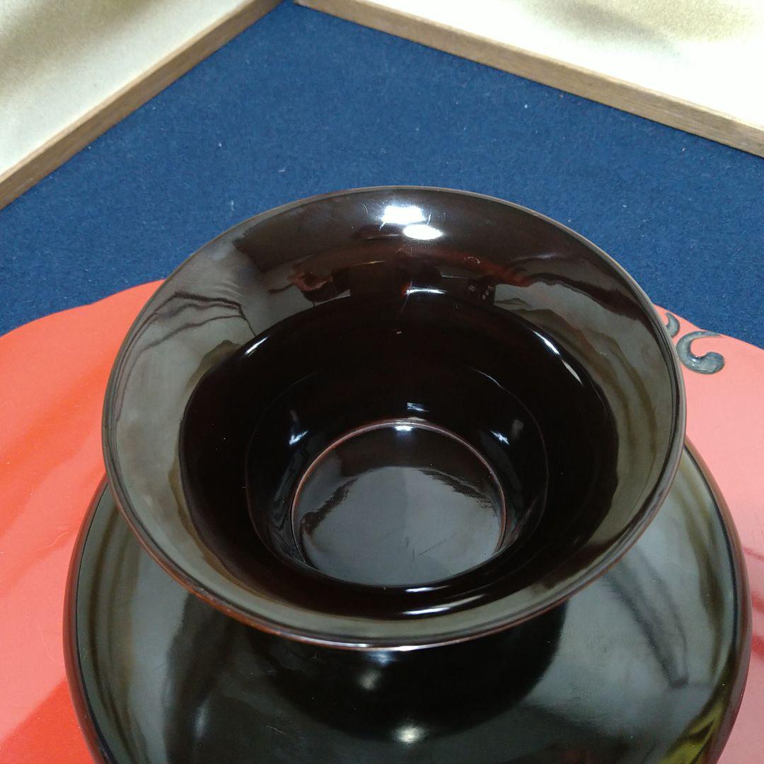 AH41 輪島塗菓子器 足付菓子器 脚付菓子器 高足唐草蒔絵蔦図 菓子盛 茶道具